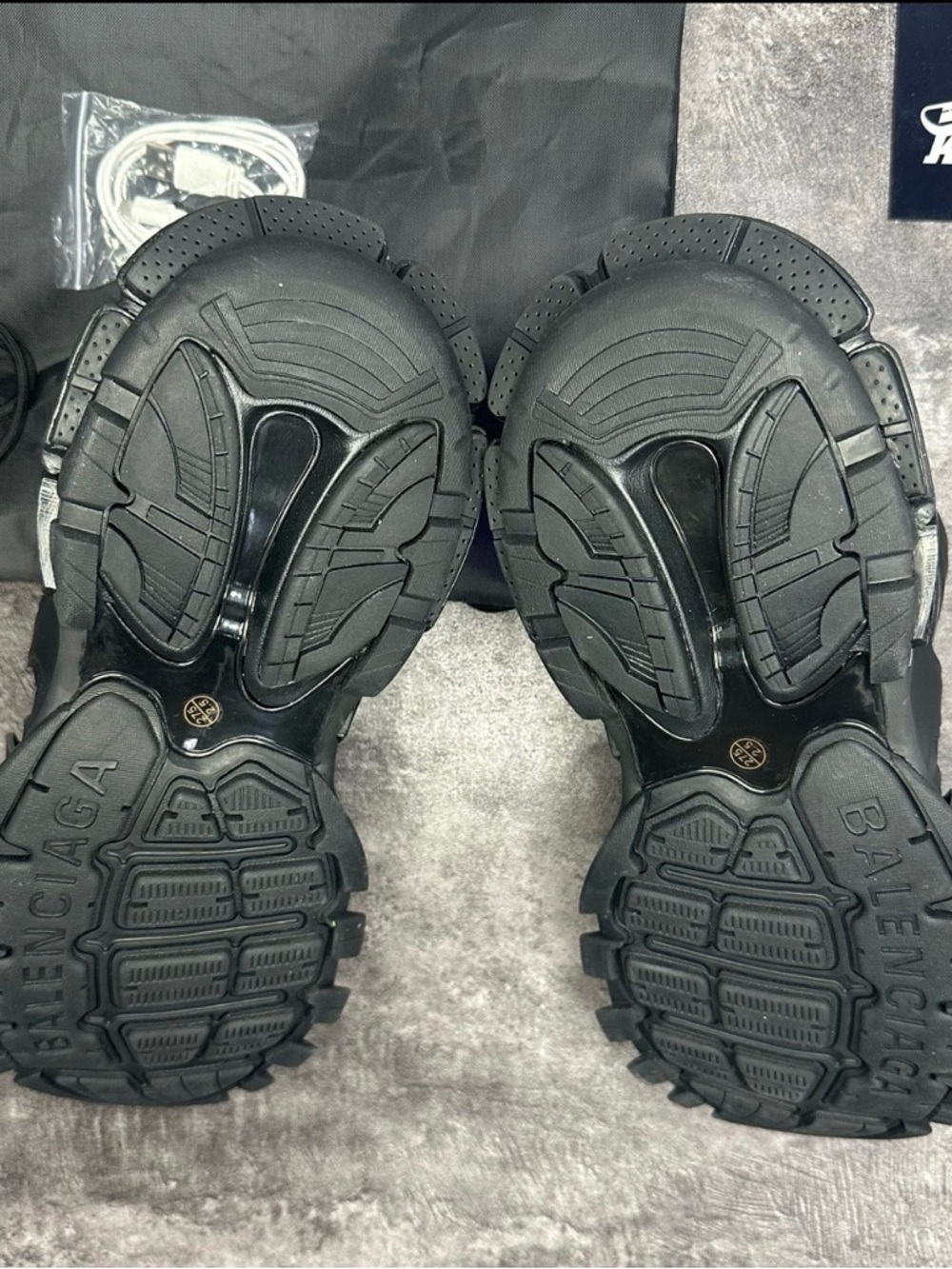 Balenciaga Black Sneakers with Purple Light-Up Midsole - Picture 2 of 5